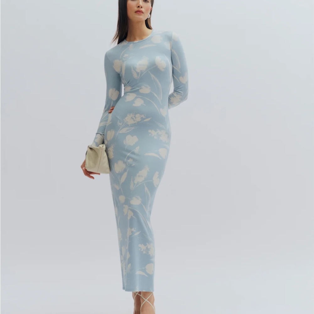 Reformation Tommie Knit Dress in Clarity, Size L